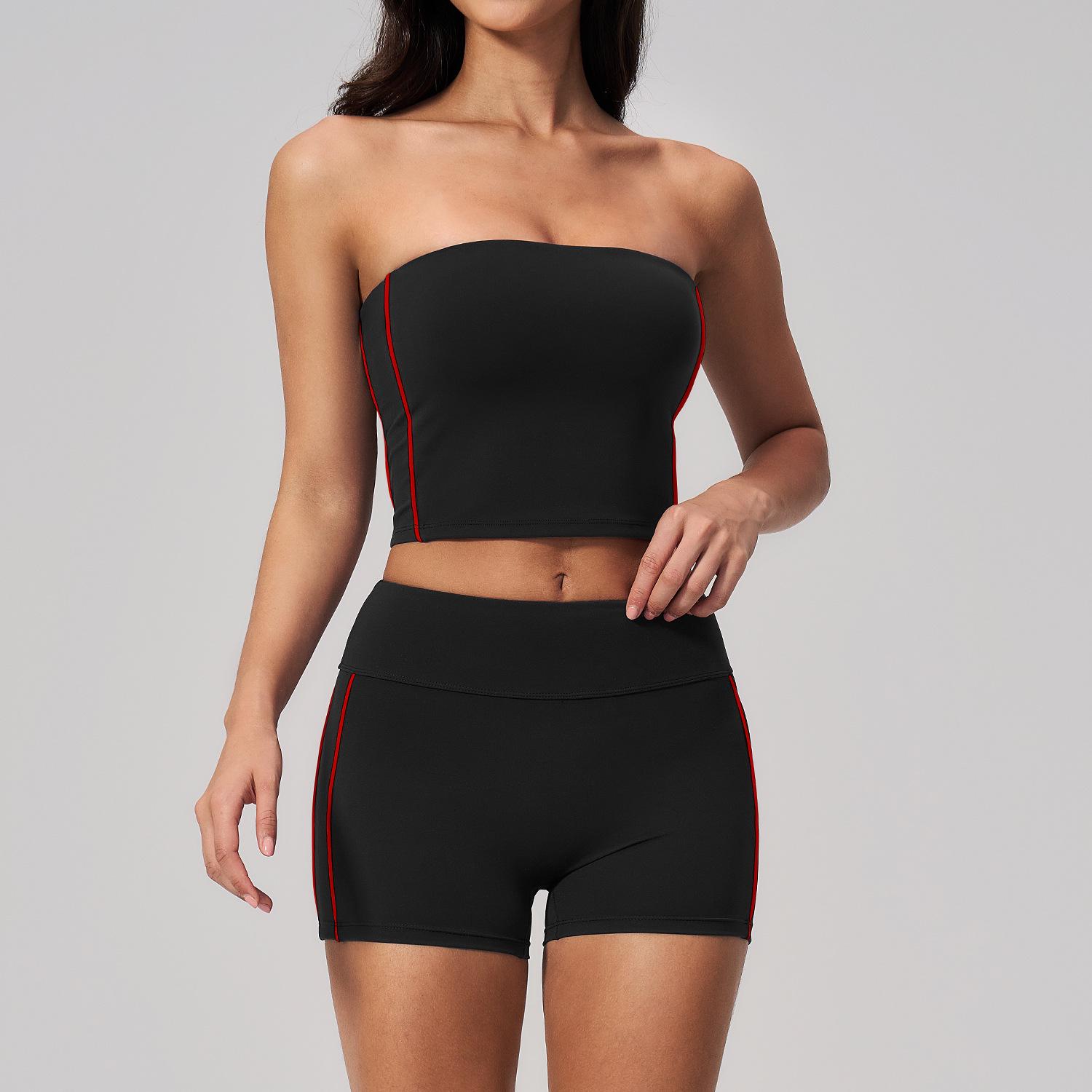 Dare to Show: Women s Summer Quick-Dry Yoga Set with Chest Pads & High Elasticity - Peach 4539