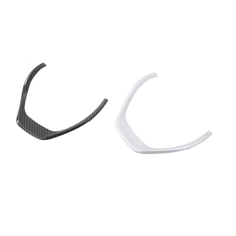 Chrome Silver/Carbon Fiber Pattern Steering Wheel Sticker Cover Interior Parts for BMW 1 3 Series F20 F30 F34 3GT 320i 328i 118
