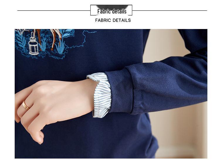 Spring 2025 Women's Two-Piece Look Sweatshirt - High-End Autumn/Winter Fashion