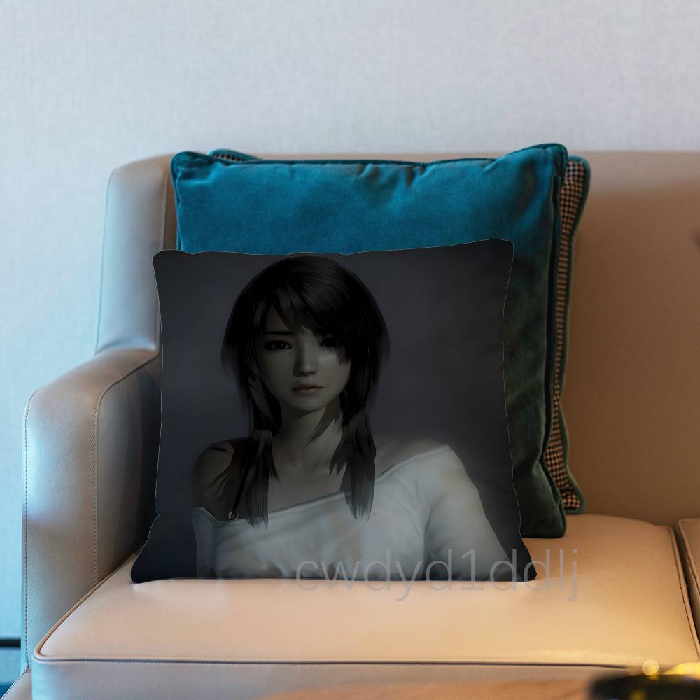 FFatal FFrame Remake Pillow Case Short Plush Sofa Decorative Gift Home Doublesided Printing Cushio