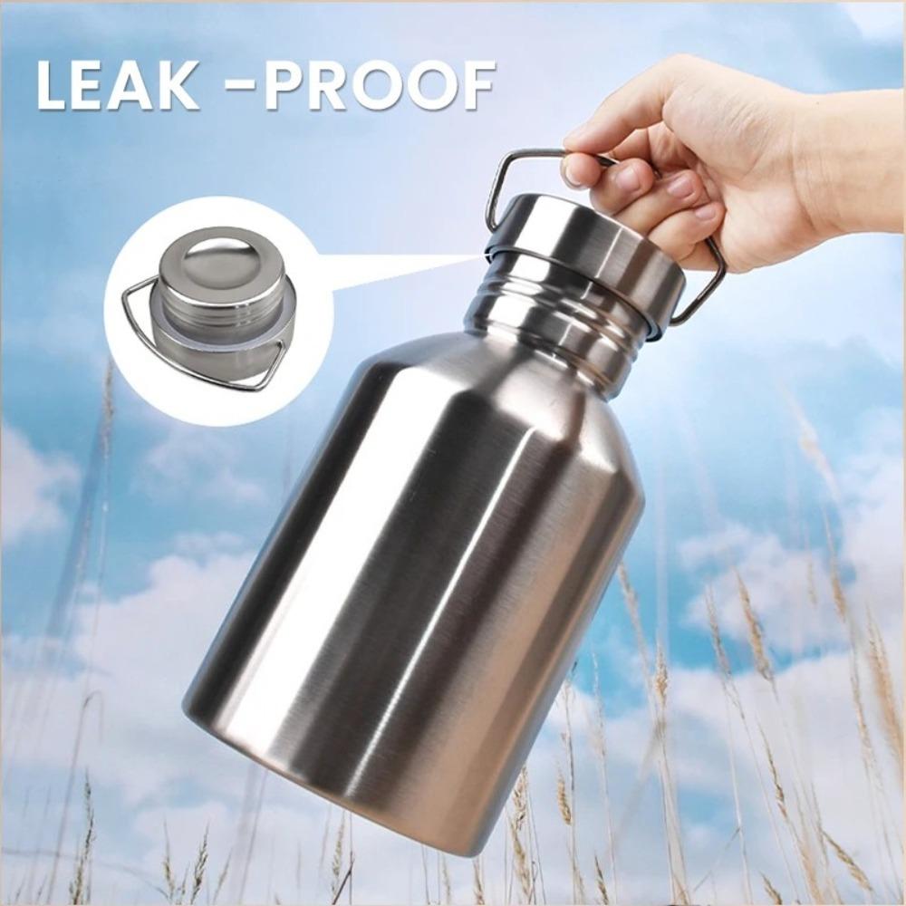 Bottiglia d'Acqua Sportiva di Alta Qualità da 2000ML ad Alta Capacità Termos Non Isolato Tazza da Viaggio in Acciaio Inossidabile Bollitore Portatile da Esterno