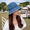 Women Summer Breathable Denim Bucket Hat UV Protection Sun Hat Casual Fashion Fisherman Cap For Beach Vacation Outdoor