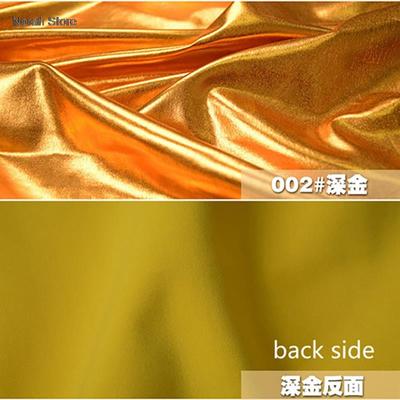 Gold Shiny Color Four-sided Stretch Full Version Fabric for Wedding Dress Decoration Stage Performance Costume Fabri