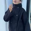 Autumn and Winter New Arrivals Women's Clothing Zr European and American Style Export Fashion Simple Versatile Double-Breasted Long-Sleeve Wool Coat