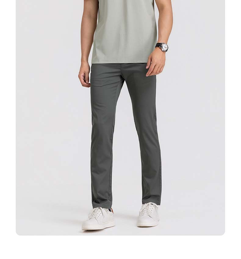 [Skin friendly and elastic] Langdeng men's round neck T-shirt summer long staple cotton short sleeved top breathable sports base shirt