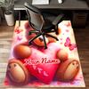 1PC Custom Name Teddy Bear Heart Theme Floor Mat Ideal for Living Room, Game Rooms, Office, Bedroom,Floor Mat Playful Design