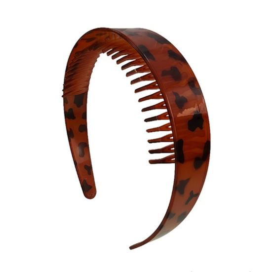 Hair Hoop Extra Wide Thick Headband with Non-slip Teeth Vintage Style Strong Grip Hairband Office Hair Accessory