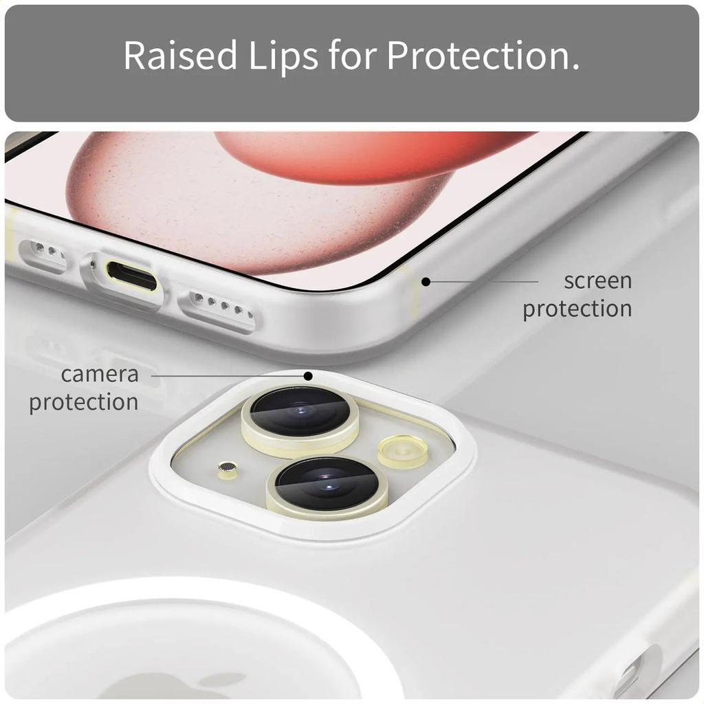Magnetic Phone Case For iPhone 15 Matte Magnetic Protective Cover