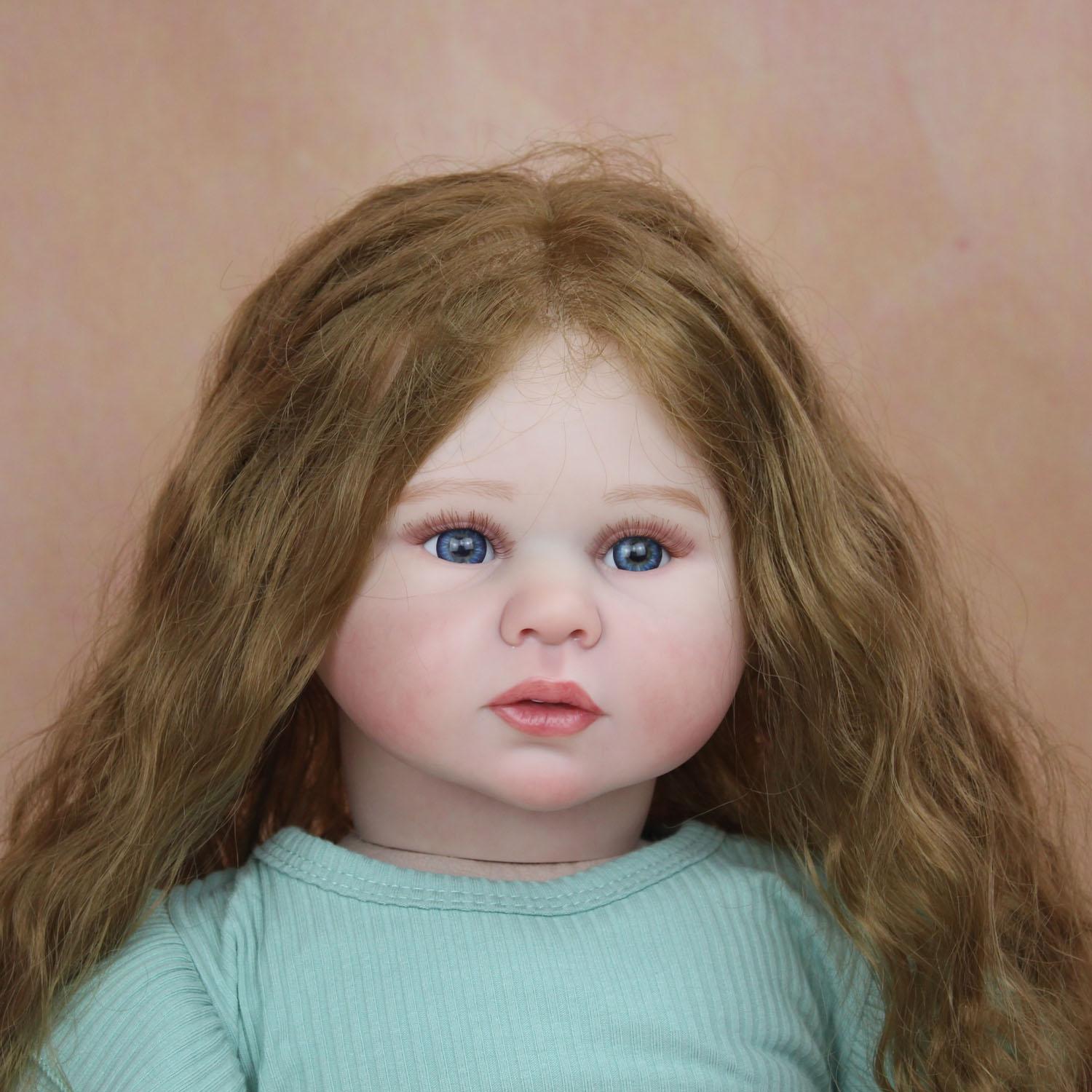 BZDOLL 70 см 3D краска кожа мягкая силиконовая кукла реборн для маленьких девочек игрушка — фото 3