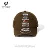 Niche trendy high street personalized baseball cap ripped male and female couples street hip hop soft top embroidered cap