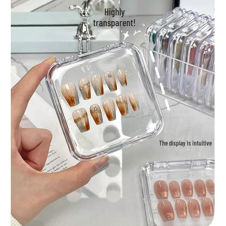 Acrylic Transparent Dust-Proof Rectangular Nail Storage Box