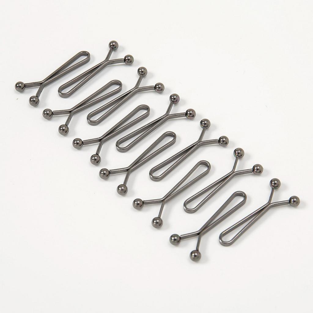 12Pcs/Bag Solid Color Hijab Scarf Pins - U-Shaped Brooch Clips For Women, Fashion Decorative Accessories