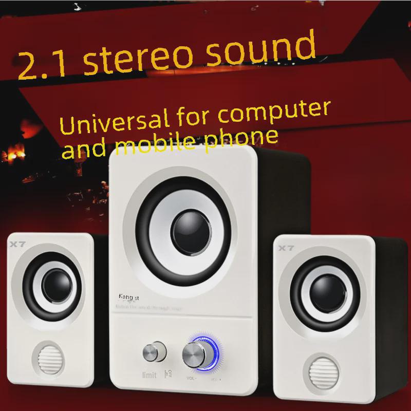 X7 Mini Multimedia Subwoofer: Compact Speaker for Desktop, Laptop, Mobile, and Home Use