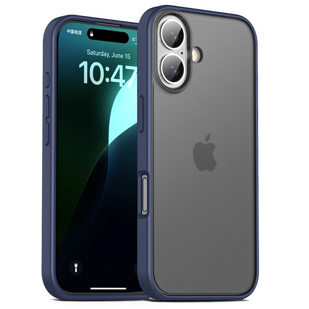 

Magic Series for iPhone 16 Plus Case Translucent Matte TPU+PC Phone Cover Blue