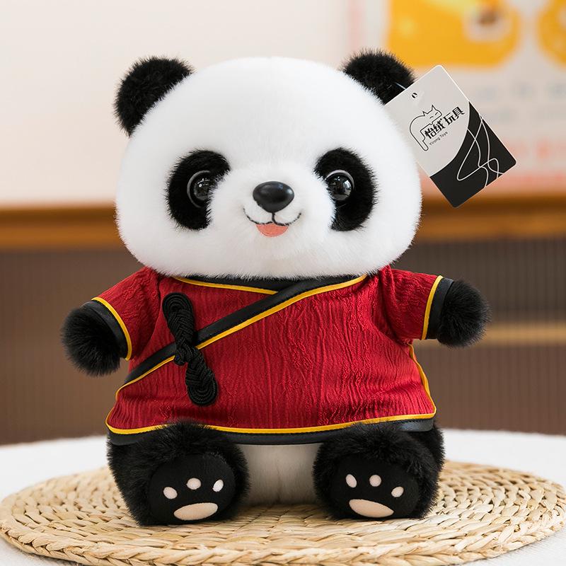 Chinese-Style Hanfu Panda Plush Toy - Customizable Logo, Perfect for Gifts