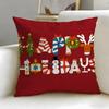 Christmas theme Merry Christmas Cushion Cover Soft  EasyWash Pillow Case  Versatile for Couch Bed Travel and Office