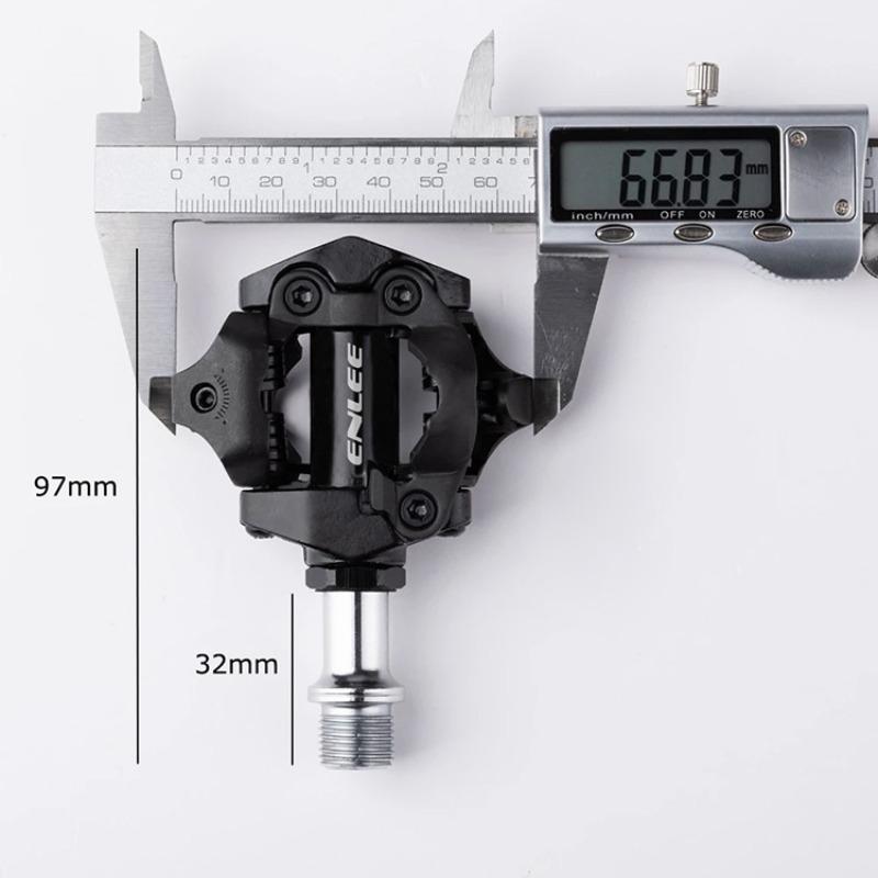 Mountain Bike Pedals with Cleats Self-Locking Pedals Clipless SPD System DU+Bearings Pedals with Locking Plate