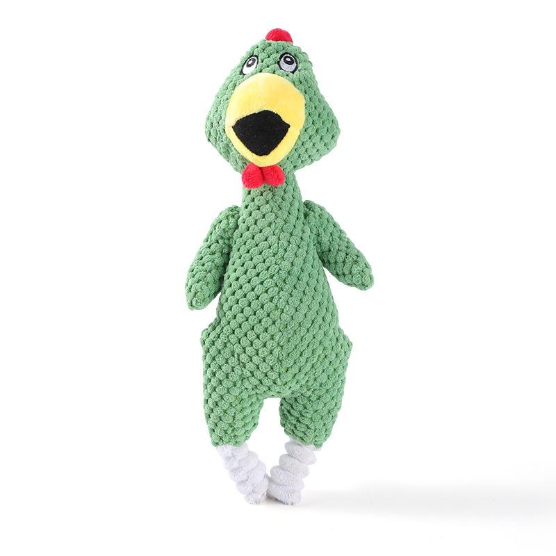 Pet Toys Screaming Chicken Plush Chewing Toys Squeezing Toys Colorful Chicken Stuffed Plush Dog Pet Product светло-зеленый