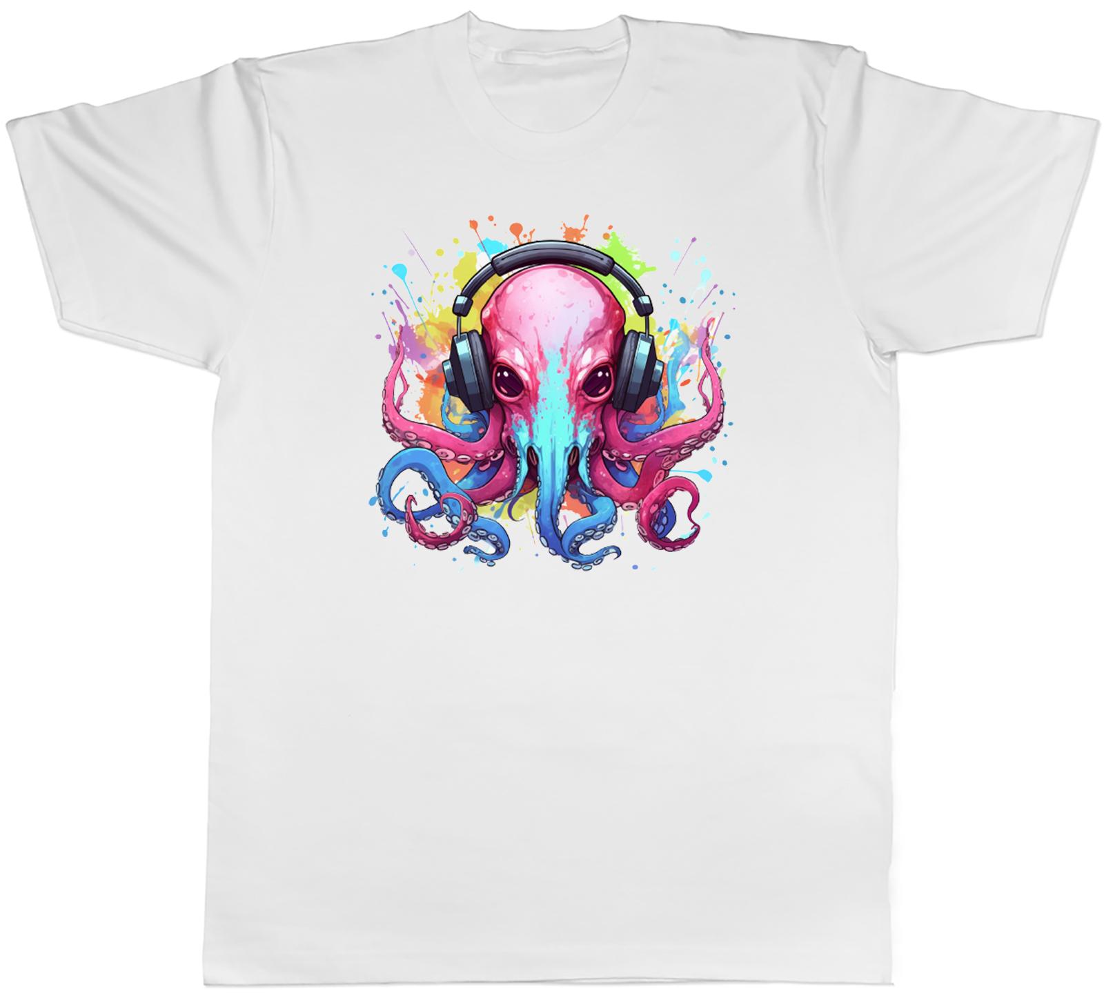 Octopus DJ Unisexs TShirt Music Indie Pop Rock Punk Tee Gift S