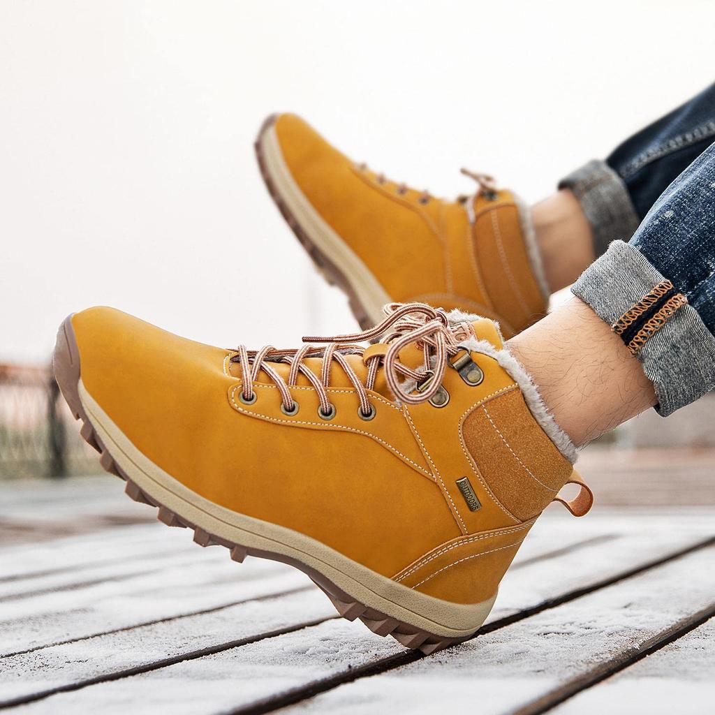 Putu Snow Cold Outdoor Hiking Velikost Žluté Vysoké Vodotěsné, Protiskluzové, Fleecem podšité Boty, Unisex, Odolné proti oděru, Tlumící nárazy, Počasí,