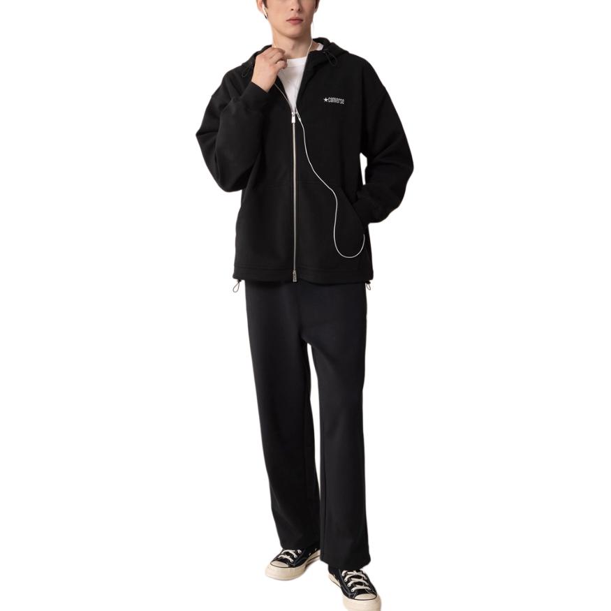 Converse Sweatshirts Men's Black Hooded Moderate Regular MCH604-023