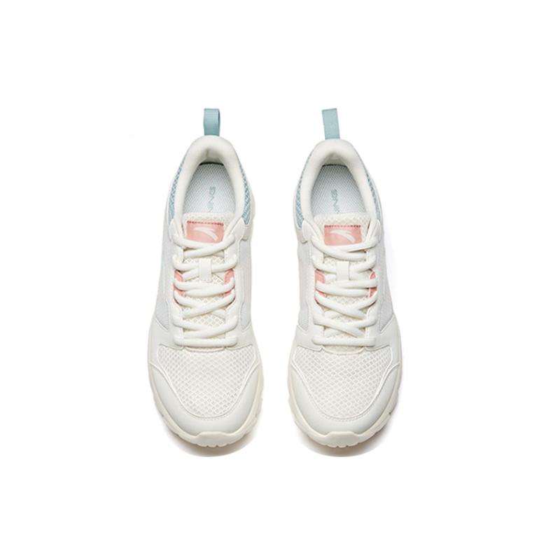 Anta Anti-Slip And Wear-Resistant Lightweight Low-Top Casual Running Shoes Women's White Cyan Sneakers 92625512-23