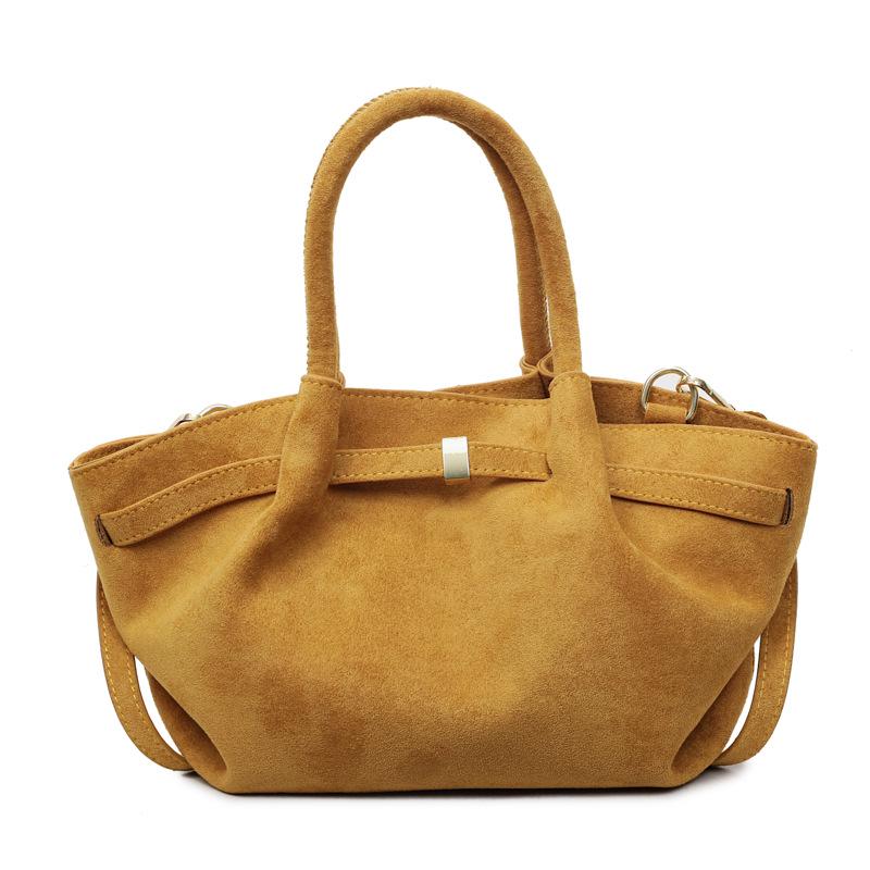 

Autumn 2025 Luxe Pleated Shoulder/Crossbody Bag - Large Capacity & Frosted Texture жовтий