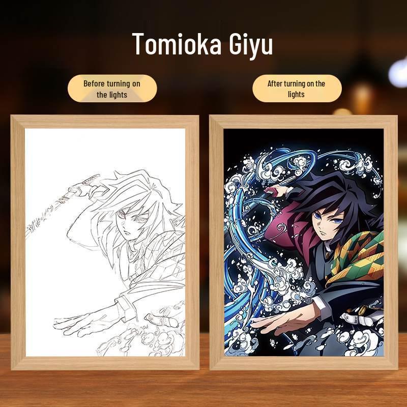 Demon Slayer Anime Series Light Painting Night Light - Creative Ornaments