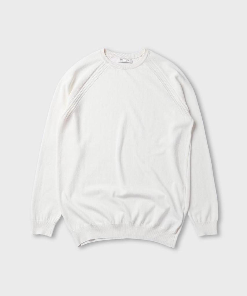 PANICALE Rib Detail Cotton Sweater [2 Colors]
