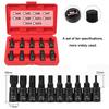 10Pcs   3Celsius8   Drive Socket Set, Molybdenum Steel Sockets M4 , with Storage Box, for Automobile Repair Mechanical Maintenance