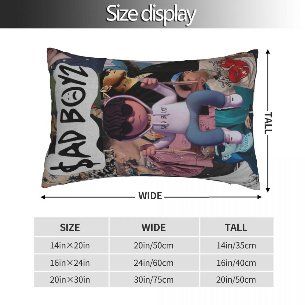 Junior H Merch Sad Boyz Rectangle Pillowcase Cushion Cover Decor Bedroom Bed Home Comfort Throw Pillow