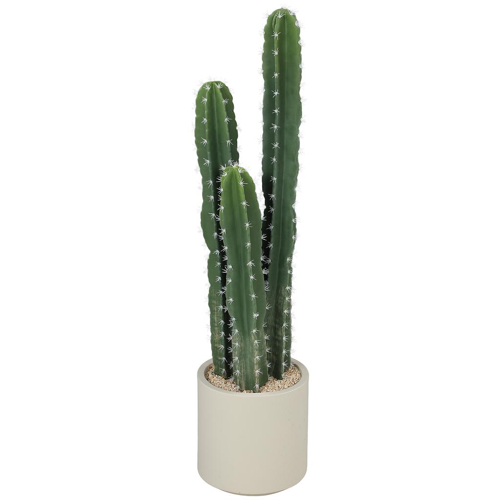 Artificial Plant Cactus Plants Large 95 Cm with Pot Like Real for Home, Office, Green
