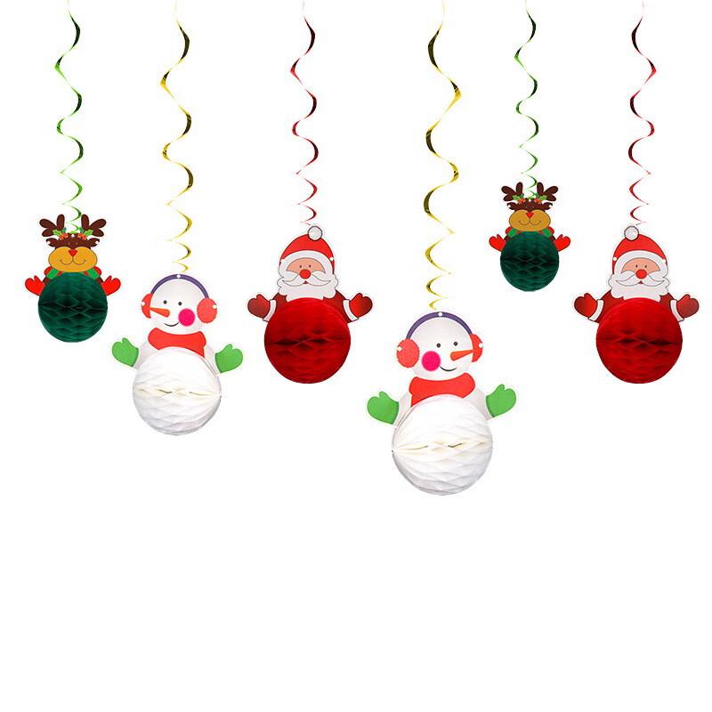 Christmas Cartoon Faceless Spiral Ornaments