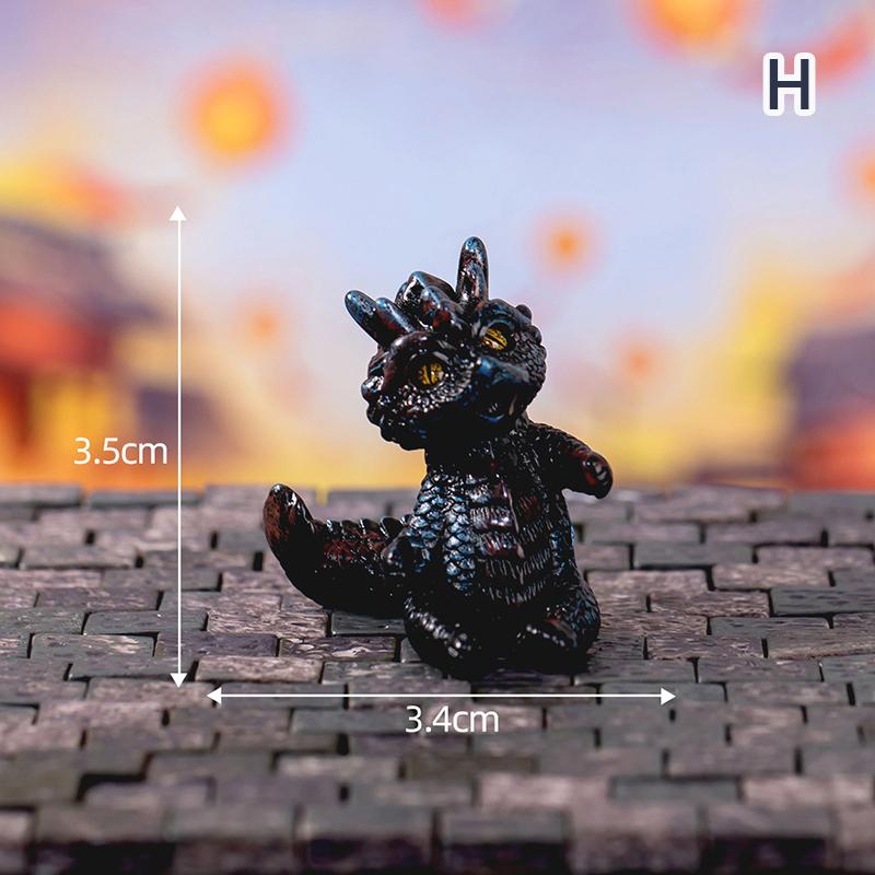 Cute Mini Dragon Figurine 2023 Year Of The Dragon Ornament Micro Landscape Decoration Dollhouse Miniature Toy