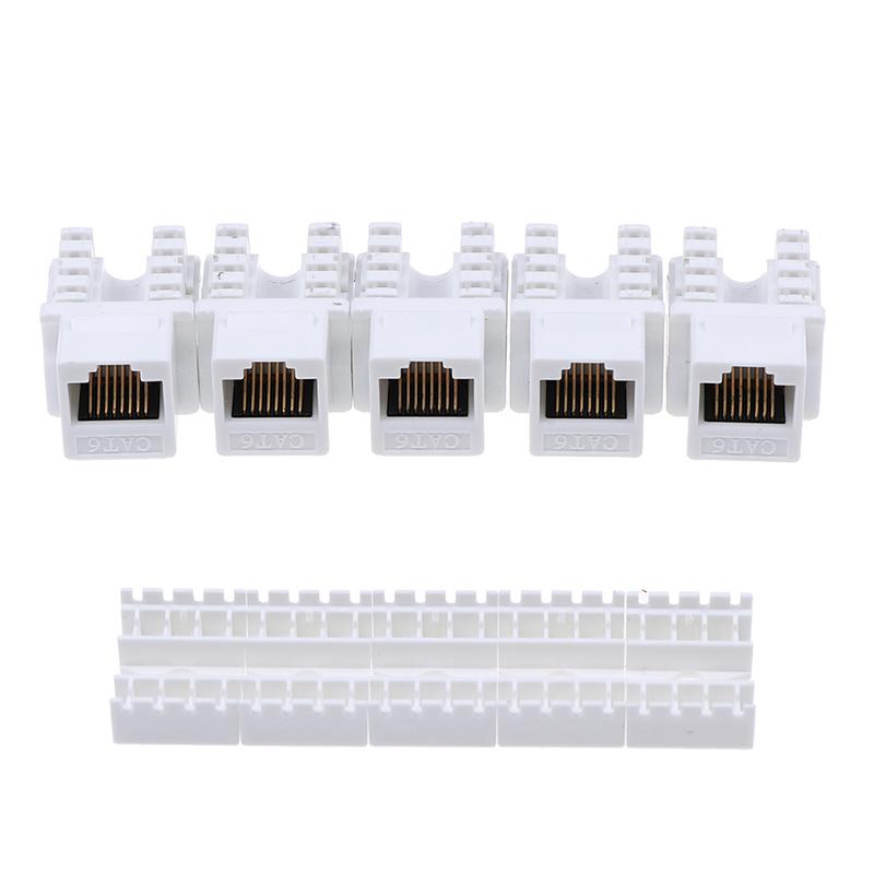 5ks Cat6 Rj45 110 Punch Down Keystone Počítačový modul Síťový Ethernet Jack