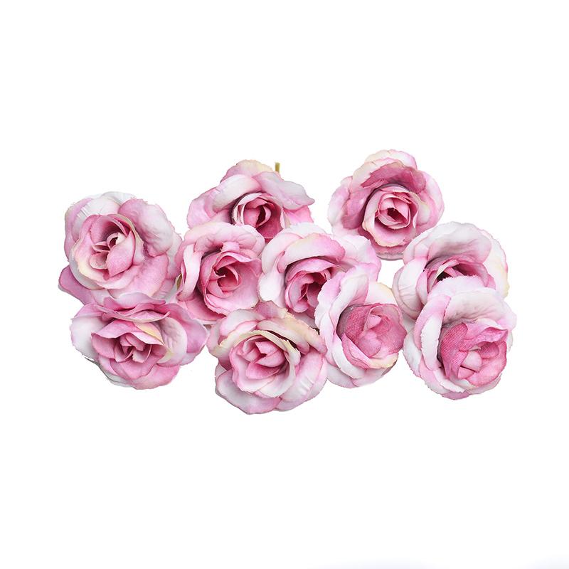 

5/10Pcs Pink Rose Artificial Flowers Heads Silk Fake Flower For Birthday Party Wedding Decoration Home Decor Garland Accessories 5pcs