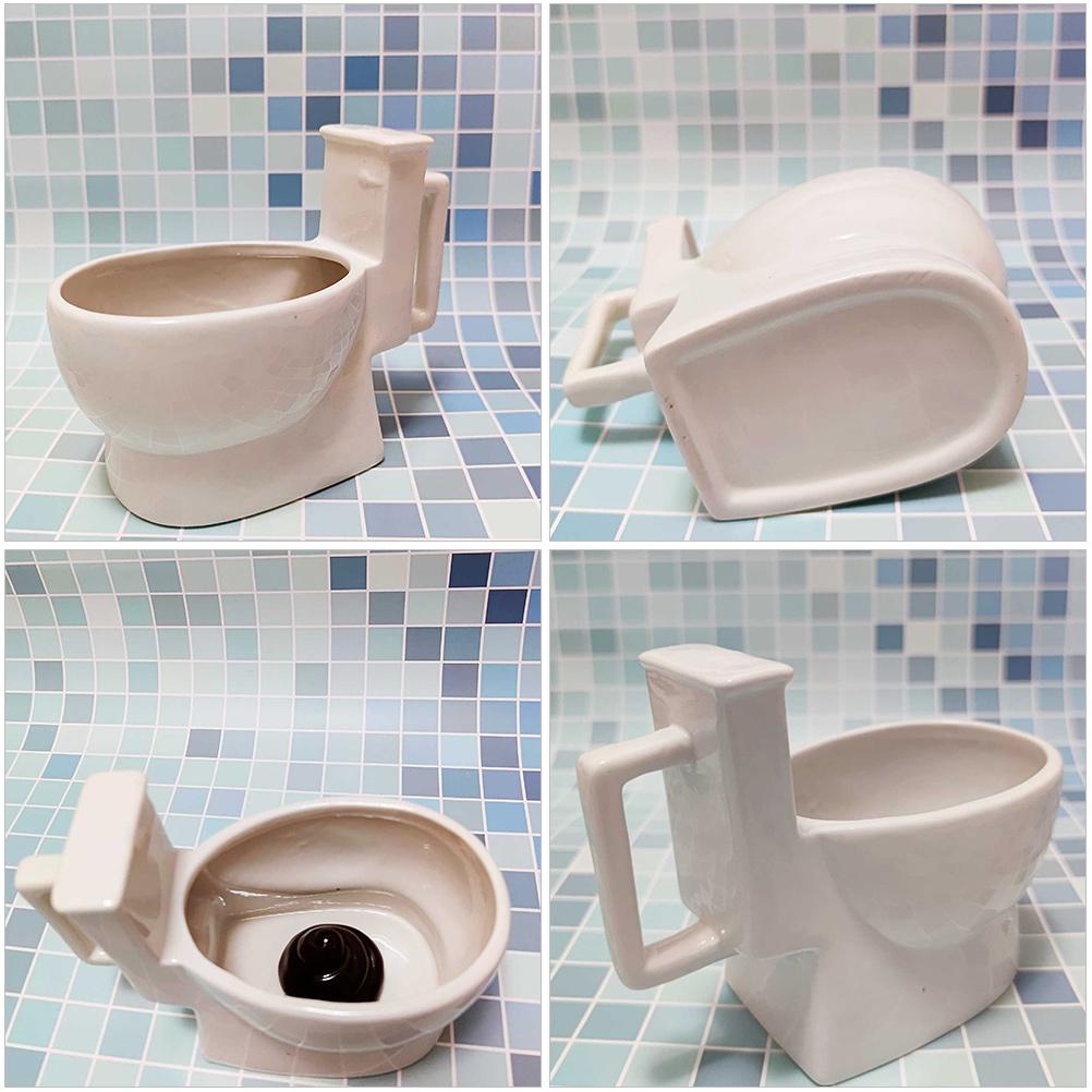 Creative Toilet Coffee Mug Funny Ceramic Water Bottle Novelty Beer Cup Home Office Use Cartoon Design Easy Clean Polished