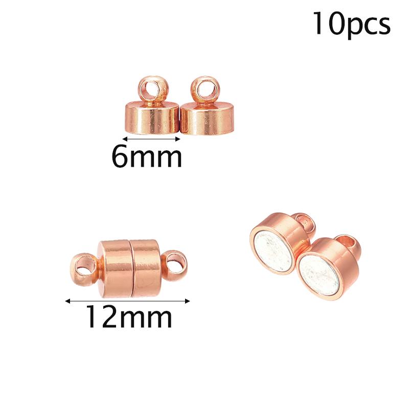 Louleur Round/Heart Strong Magnetic Clasps Magnet End Clasp Connectors for Jewelry Making DIY Bracelet Necklace Accessories