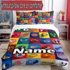 3pcs Duvet Cover Set (1*Duvet Cover + 2*Pillowcase, Without Core), Custom Name basketball Pattern Bedding Set, Home Bedroom Decor Gift