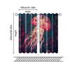 2 Pcs   Filtering Curtains (excluding Rods   Non-movable   Without Batteries) Anime Theme Anemones and Flowers for Use In Bedrooms