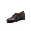 Fashion Women Oxford Shoes Spring/Autumn Women Shoes Genuine Leather Shoes for Women Brogues Vintage Lace Up Casual Brown Handmade Pumps