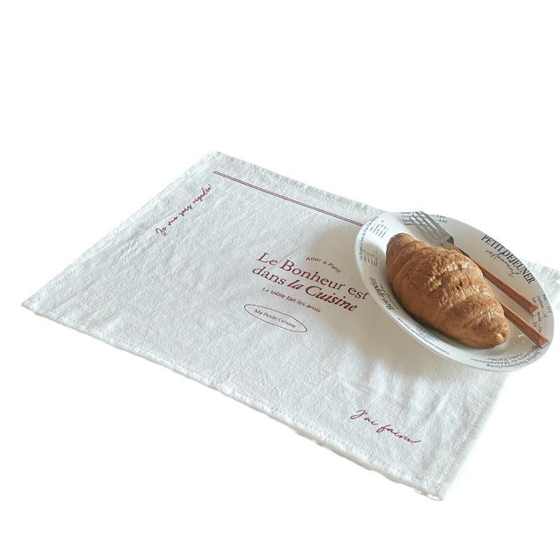 1/2PCS Placemat Printed Holiday Placemat Fabric Cotton and Linen Placemats Coasters Western Food Mats Double Layer