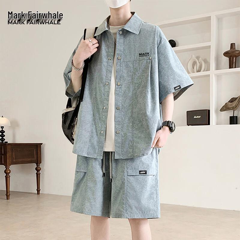 MARK FAIRWHALE Men s Summer Casual Sportswear Set 3XL