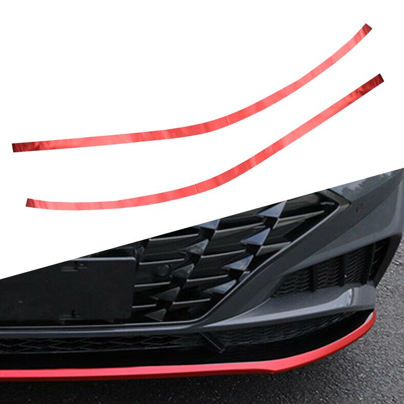 1 Set Car Red Front Bumper Spoiler Lip Skirt Covers Trims Plastic Accessories Fit For Hyundai Sonata