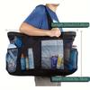 Beach Tote Bag Is Lightweight, Waterproof, Foldable, Equipped with Mesh Strap, Zipper Pocket, and Fixed Shoulder Strap
