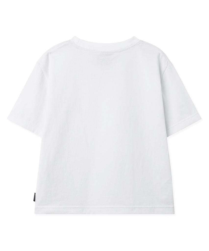 Opeunyadeu(Owai) Dolly Star Logo Cropped Tee - White