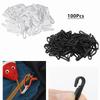 100 Pieces Mini Plastic Carabiner Hooks Buckle Clips for Paracord Keychain Bag Strap Parts