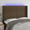 VidaXL LED Headboard Bedroom Furniture Double Bed Accessory Head of Bed Frame Interior Dark Brown 3124287