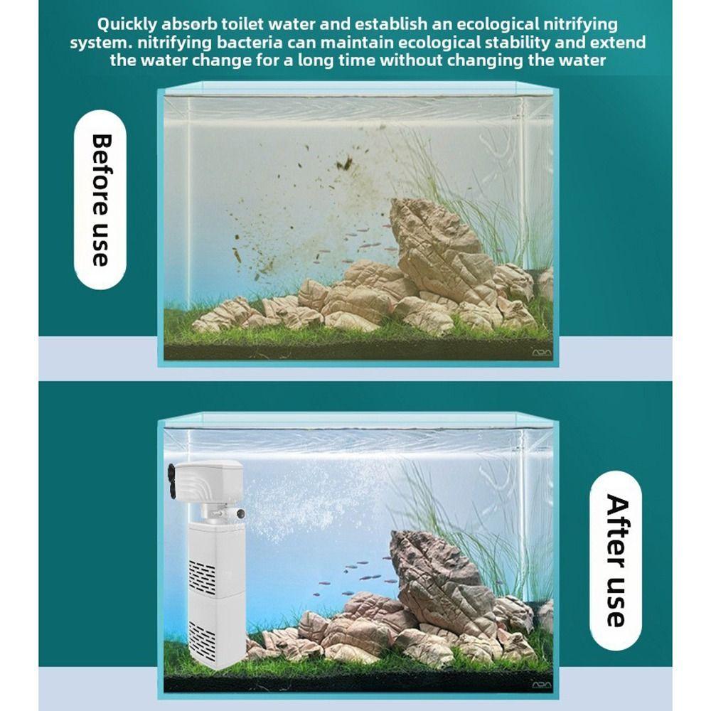 1Pcs Submersible Silent Aquarium Filter Pump 3 in 1 Wave Maker Durable Air Oxygen Aerator