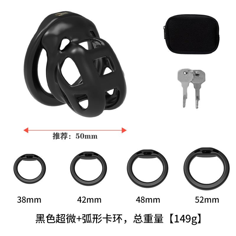 Soft Silicone Chastity Cage Device Anti-Cheating Penis Lock with 4 Size Cock Rings Penis Restraints for Men Discreet Sex Toy gay